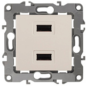 картинка 12-4110-02  ЭРА Устройство зарядное USB, 230В/5В-2100мА, IP20, Эра12, слоновая кость от интернет-магазина К1-СТРОЙ
