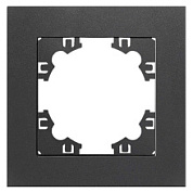 картинка Рамка одноместная графит А0053-Gr Афина Universal от интернет-магазина К1-СТРОЙ