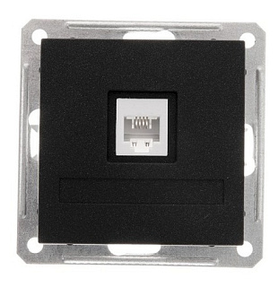 картинка Розетка телефонная RJ-11 черный бархат Wessen 59 Schneider Electric от интернет-магазина К1-СТРОЙ