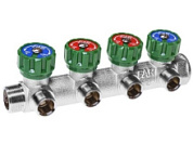 картинка Коллектор 3/4" х 1/2" на 4 выхода “плоское уплотнение”, (ВР-НР) FK 3824 3412 ТР FAR от интернет-магазина К1-СТРОЙ