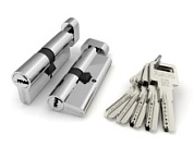 картинка Цилиндровый механизм с вертушкой R602/90mm 40+10+40 CP хром 5 ключей FUARO от интернет-магазина К1-СТРОЙ