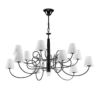 картинка 814337*** (MD5082-12+1BL) Люстра подв VORTICO 12х40W G9+1х40W G9 ЧЕРНЫЙ/БЕЛЫЙ (в комплекте) от интернет-магазина К1-СТРОЙ
