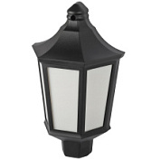 картинка Садово-парковый светильник Ника 60Вт черный белое основание матовый НБУ 06-60-003 ЭРА от интернет-магазина К1-СТРОЙ