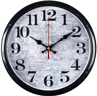 картинка Часы настенные 2222-34 корпус черный 21 Век Рубин от интернет-магазина К1-СТРОЙ