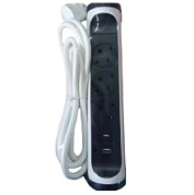 картинка Удлинитель сетевой с выключателем 3 розетки, 5 м 16 А 3500 Вт USB/Type-C 7912 Электро от интернет-магазина К1-СТРОЙ