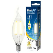 картинка Лампа светодиодная диммируемая LED-CW35-5W-WW-E14-CL-DIM GLA01TR Uniel от интернет-магазина К1-СТРОЙ