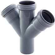 картинка Крестовина ПП одноплоскостная 50х50х50х45° для внутренней канализации, 135545 Политэк от интернет-магазина К1-СТРОЙ