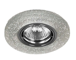 картинка Светильник встраиваемый CD972 12*2835 SMD MR16 50W G5.3 прозрачный хром FERON от интернет-магазина К1-СТРОЙ