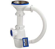 картинка Сифон бутылочный с прямоугольным переливом, 3 1/2" х40 мм А-4007 ОРИО от интернет-магазина К1-СТРОЙ