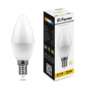 картинка Лампа светодиодная свеча 5W 230V E14 2700K LB-72 25400 Feron от интернет-магазина К1-СТРОЙ