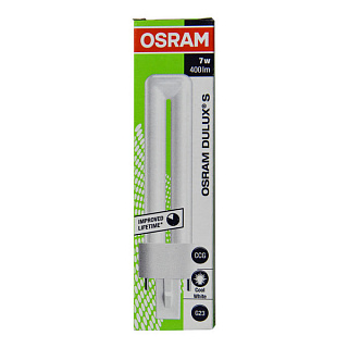 картинка Лампа люминесцентная G23 7W/840 Osram от интернет-магазина К1-СТРОЙ
