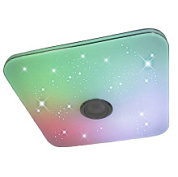 картинка Estares  MUSIC RGB 80W S-APP-430-WHITE/CHROME-220-IP20 Квадратная Управляемая музыкальная LED люстра от интернет-магазина К1-СТРОЙ