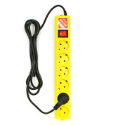картинка Сетевой фильтр 6 гнезд 3м. желтый Power cub от интернет-магазина К1-СТРОЙ