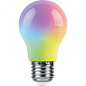 Лампа светодиодная Feron LB-375 E27 3W RGB, плавная смена цвета, матовая