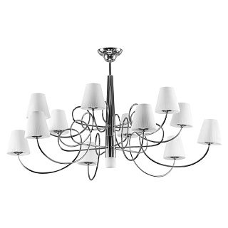 картинка 814134 (MC5082-12+1C) Люстра потол VORTICO 12х40W G9+1х40W G9 ХРОМ/БЕЛЫЙ (в комплекте) от интернет-магазина К1-СТРОЙ