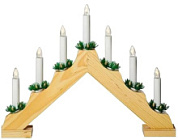 картинка Светильник горка рождественская 7 свечей Флик, дерево Neon-Night от интернет-магазина К1-СТРОЙ