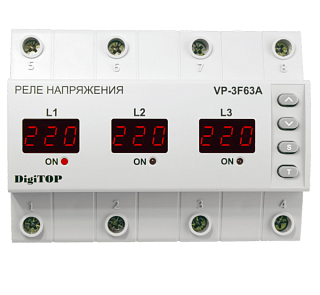 картинка Реле контроля напряжения VP-3F63A DigiTOP от интернет-магазина К1-СТРОЙ