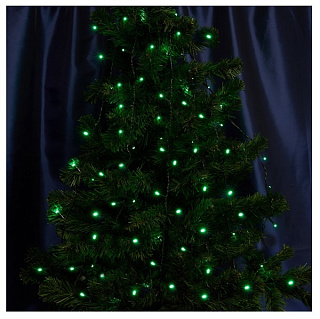 картинка Светодиодная гирлянда CL06 линейная 20м + 1.5м 230V зеленый, c питанием от сети, с контроллером, зеленый шнур 32311 Feron от интернет-магазина К1-СТРОЙ