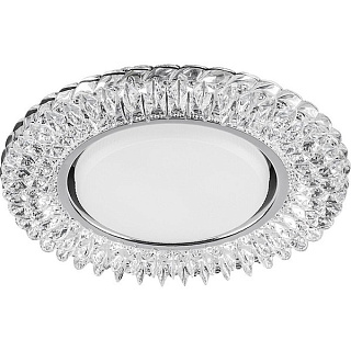 картинка Светильник встраиваемый CD4035 GX53 с LED подсветкой хром 40502 Feron от интернет-магазина К1-СТРОЙ