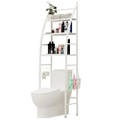 картинка Стеллаж над унитазом 25х47х160см белый Laundry Rack от интернет-магазина К1-СТРОЙ