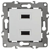 картинка 12-4110-01  ЭРА Устройство зарядное USB, 230В/5В-2100мА, IP20, Эра12, белый от интернет-магазина К1-СТРОЙ