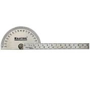 картинка Транспортир с линейкой из нержавеющей стали, 200 мм 34290 KRAFTOOL от интернет-магазина К1-СТРОЙ