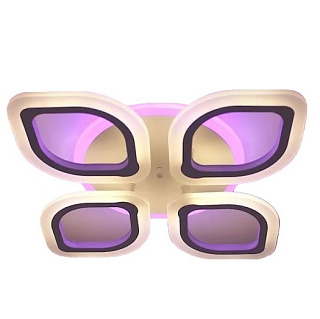 картинка Люстра светодиодная управляемая Estares Azalia RGB 40W+10W, белая, IP20 от интернет-магазина К1-СТРОЙ