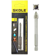 картинка Сверло по кафелю и стеклу хв.1/4 с 4реж. кромки 4 мм, С6 004066 SKOLE от интернет-магазина К1-СТРОЙ