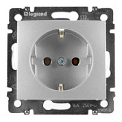 картинка Розетка с заземлением алюминий 770120 Legrand Valena от интернет-магазина К1-СТРОЙ
