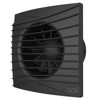 картинка Вентилятор вытяжной DiCiTi SILENT 4C d100 с обратным клапаном чёрный матовый от интернет-магазина К1-СТРОЙ