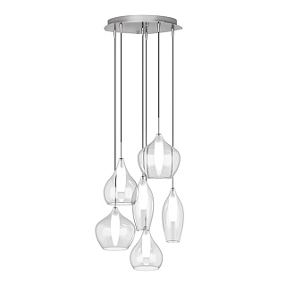 картинка 803061 (MD2098-6С) Подвес PENTOLA 6х25W  G9 ХРОМ/ПРОЗРАЧНЫЙ (в комплекте) от интернет-магазина К1-СТРОЙ