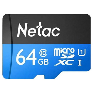 картинка Карта памяти 64GB MicroSD Class10 P500 Netac от интернет-магазина К1-СТРОЙ
