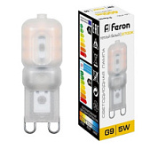 картинка Лампа светодиодная 5W 230V G9 2700K LB-430 25636 Feron от интернет-магазина К1-СТРОЙ