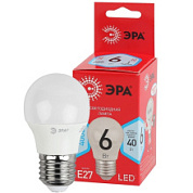 картинка Лампочка светодиодная RED LINE ECO LED P45-6W-840-E27 E27/Е27 ЭРА от интернет-магазина К1-СТРОЙ