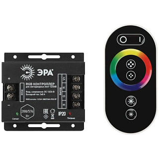 картинка Контроллер для светодиодной ленты с радио пультом RGBController-12/24V-288/576W-IP20-RF ЭРА от интернет-магазина К1-СТРОЙ