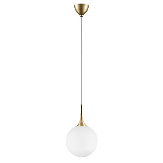 картинка Подвес Lightstar GLOBO 1х40W E14, золото/белый, D250 от интернет-магазина К1-СТРОЙ