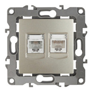 картинка Розетка комбинированная RJ45+RJ11, 12-3109-04 шампань ЭРА от интернет-магазина К1-СТРОЙ
