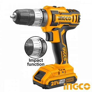картинка Аккумуляторный ударный шуруповерт Li-ion 20v CIDLI20025 INGCO от интернет-магазина К1-СТРОЙ