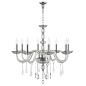 722084*** (MD 300013-8) Люстра подвесная CRISTA 8х40W E14 ХРОМ/ПРОЗРАЧНЫЙ (в комплекте)