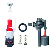 картинка Арматура водосливная "МР" 1 кнопка, боковой подвод заливной клапан, "TOPY" (1/20) WIRQUIN от интернет-магазина К1-СТРОЙ