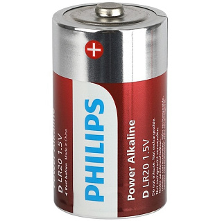 картинка Батарейка алкалиновый LR20 Philips от интернет-магазина К1-СТРОЙ