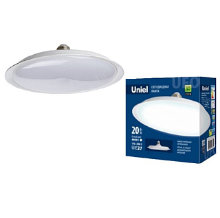 картинка Лампа светодиодная LED-U165-20W/6500K/E27/FR PLU01WH Uniel от интернет-магазина К1-СТРОЙ