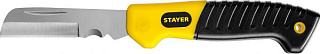 картинка Нож монтерский складной прямое лезвие SK-R, 45408 STAYER Professional  от интернет-магазина К1-СТРОЙ