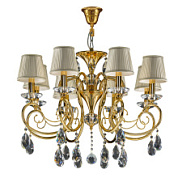 картинка 693082 (MD800015-8) Люстра подв RICERCO  8х40W E14 ЗОЛОТО (в комплекте) от интернет-магазина К1-СТРОЙ