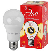 картинка Лампа светодиодная ЭКО 16w E27 2700k Led ЭРА от интернет-магазина К1-СТРОЙ