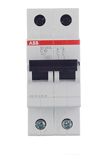 картинка Автоматический выключатель 2-полюсный SH202L 2P C 10А 4,5kA ABB от интернет-магазина К1-СТРОЙ