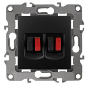 картинка Розетка аудио двойная, IP20, 12-3112-05 антрацит ЭРА от интернет-магазина К1-СТРОЙ