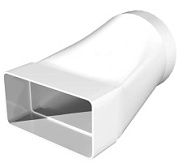 картинка Соединитель эксцентриковый плоского воздуховода с круглым пластик 60х120/D100/612СП10КП ERA от интернет-магазина К1-СТРОЙ