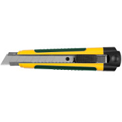 картинка Нож с сегментированным лезвием, двухкомп корпус, автостоп, отсек для хранения запасных лезвий, 18мм. Kraftool от интернет-магазина К1-СТРОЙ