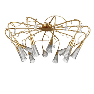 картинка 711123*** (SX1105/12)  Люстра AEREO 12х25W G9 gold foil (в комплекте) от интернет-магазина К1-СТРОЙ